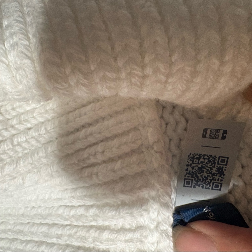 Polo Ralph Laure Layered-Collar Cotton Sweater | color: white | size L - Picture 6 of 10